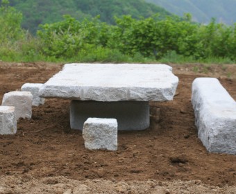 화강석 테이블.의자